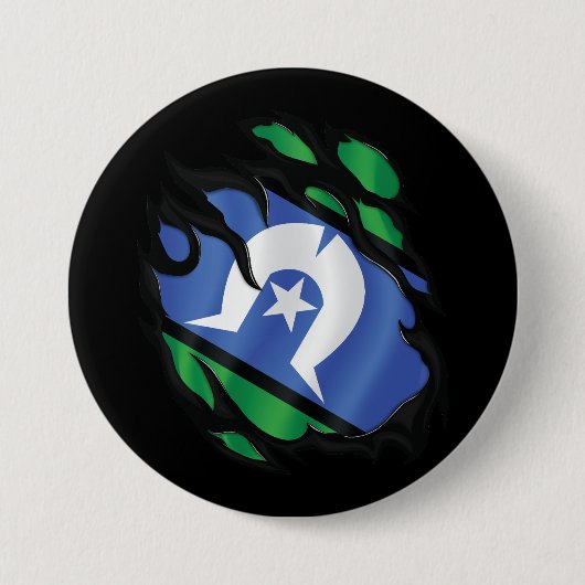 Rippfahne der Torres Strait Islands Button (Vorderseite)