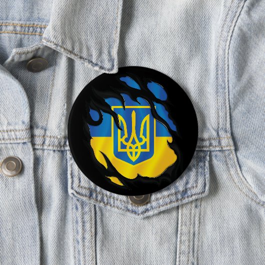 Rippfahne der Ukraine Button (Beispiel)