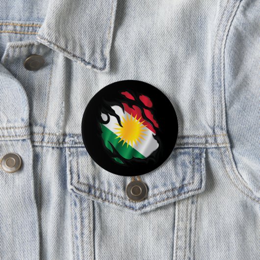 Rippfahne Kurdistan Button (Beispiel)