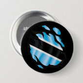 Rippfahne von Botswana Button (Vorne & Hinten)
