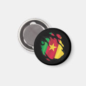 Rippfahne von Kamerun Magnet (Vorderseite/Rückseite)