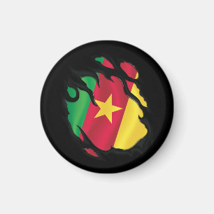 Rippfahne von Kamerun Magnet
