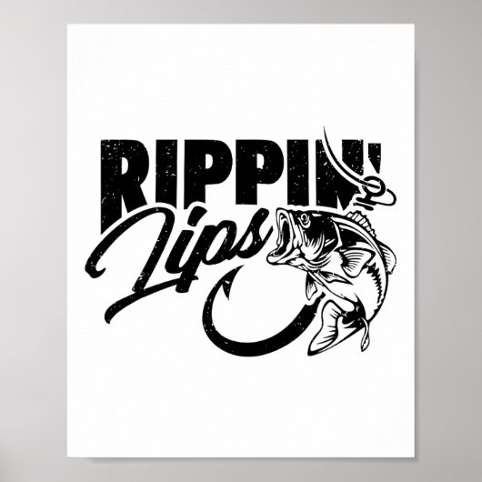 Rippin 'Lips Angeln Fischer Lustig Poster (Vorne)