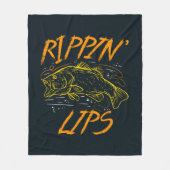 Rippin Lips Fishing Hobbyist Fleecedecke (Vorderseite)