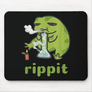 Rippit Frosch Kiffer Weed Raucher Lustig _1  Mousepad