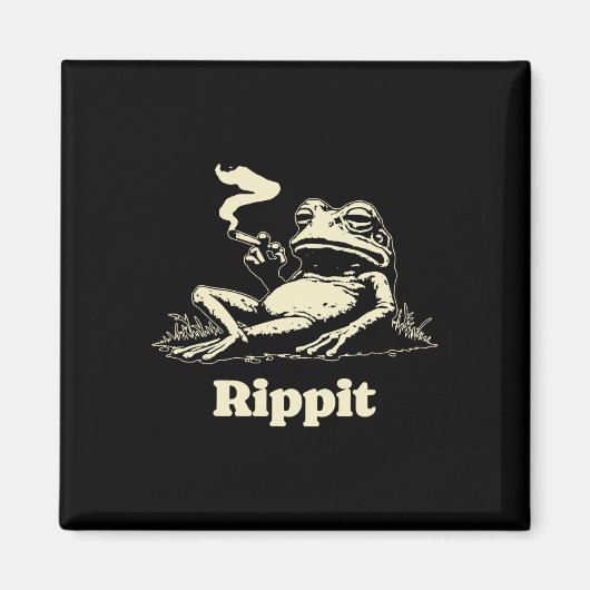 Rippit Frosch Kiffer Weed Raucher Lustig Magnet (Vorne)