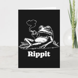 Rippit Frosch Stoner Weed Raucher Lustig  Karte