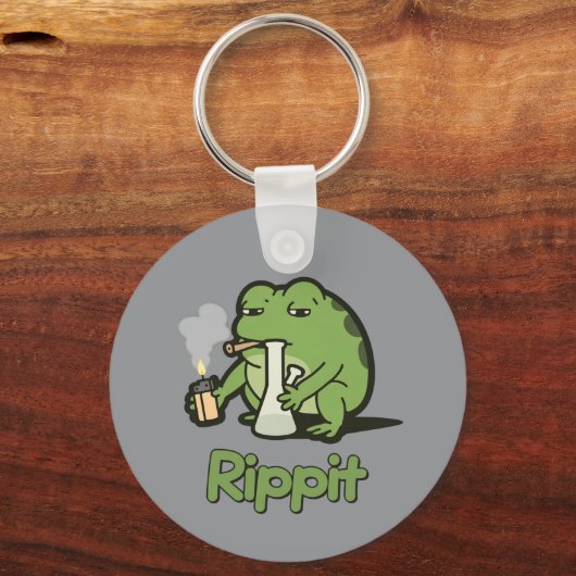 Rippit Funny Frog Stoner Gift, Stoner Girls Frog Schlüsselanhänger (Vorderseite)