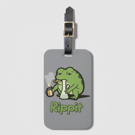 Rippit Lustiger Frosch Stoner-Geschenk, Stoner-Mäd Gepäckanhänger (Vorderseite Vertikal)