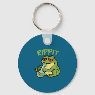 Rippit Stoner Frosch raucht Stoner Schlüsselanhänger