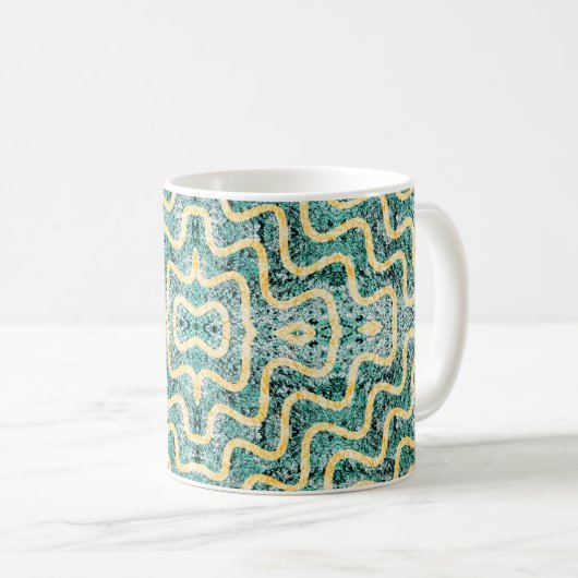 Ripple Aquamarin Kaffeetasse (VorderseiteRechts)
