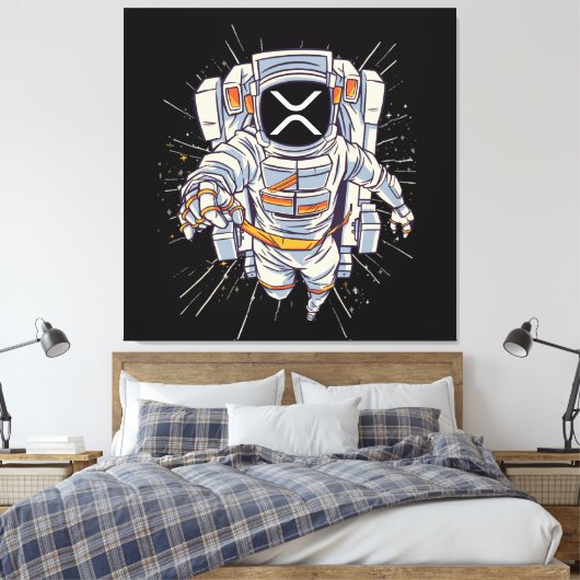 Ripple Astronaut - Xrp Crypto Leinwanddruck (Insitu (Schlafzimmer))