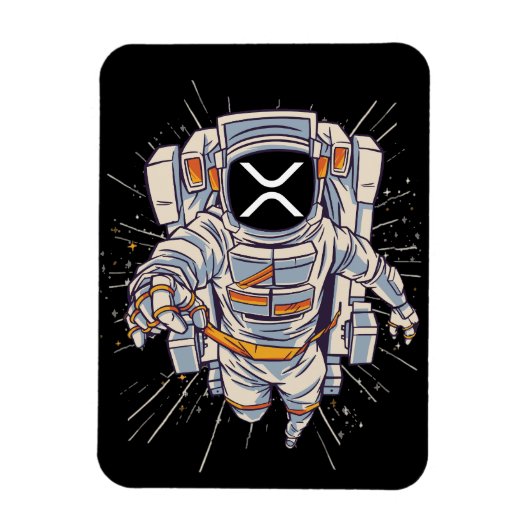 Ripple Astronaut - Xrp Crypto Magnet (Vertikal)