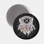 Ripple Astronaut - Xrp Crypto Magnet (Vorderseite/Rückseite)