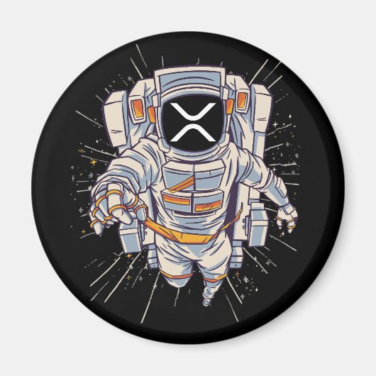 Ripple Astronaut - Xrp Crypto Magnet (Vorne)