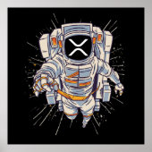 Ripple Astronaut - Xrp Crypto Poster (Vorne)