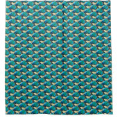 Ripple Grid Abstrakte geometrische Struktur 1302 Duschvorhang (Vorderseite)