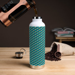 Ripple Grid  Abstrakte geometrische Struktur 1302 Trinkflasche