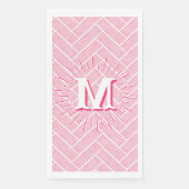 Ripple Herringbone in Pink Personalized Serviette (Vorderseite)