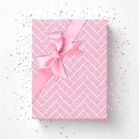 Ripple Herringbone in Rosa Geschenkpapier