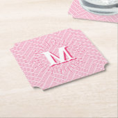 Ripple Herringbone in Rosa Personalisiert Untersetzer (angewinkelt)