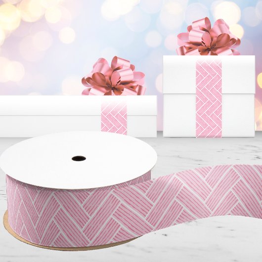 Ripple Herringbone in Rosa Ripsband
