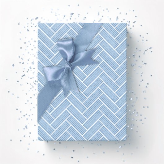 Ripple Herringbone in Schiefer Geschenkpapier