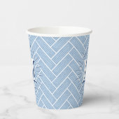 Ripple Herringbone in Schiefer Personalisiert Pappbecher (Links)