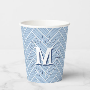 Ripple Herringbone in Schiefer Personalisiert Pappbecher
