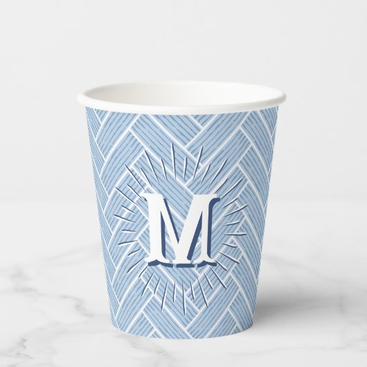 Ripple Herringbone in Schiefer Personalisiert Pappbecher (Vorderseite)