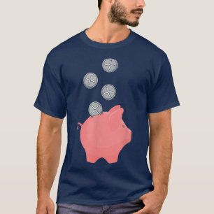 Ripple Krypto Hodl-Münze Kryptowährung Schweinezub T-Shirt