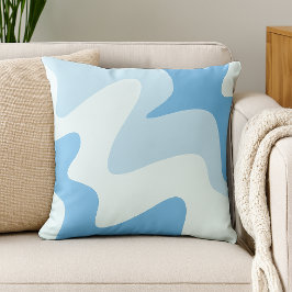 Ripple Rhythm Blue Tones Throw Kissen