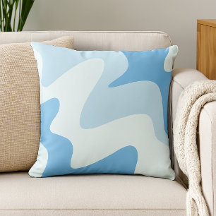 Ripple Rhythm Blue Tones Throw Kissen