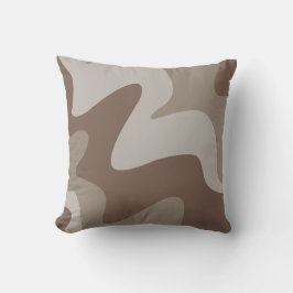 Ripple Rhythm Taupe Gray Throw Kissen