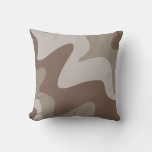Ripple Rhythm Taupe Gray Throw Kissen