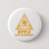 Ripple XRP Alle sehen Auge Krypto Illuminati Gesch Button (Vorderseite)