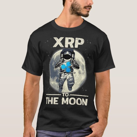 Ripple XRP Astronaut auf den Mond XRP Cryptocurren T-Shirt (Vorderseite)