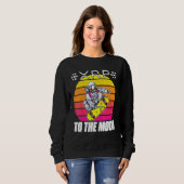 Ripple XRP Astronaut Retro Sunset Blockchain Sweatshirt (Vorne ganz)
