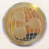 Ripple XRP Crypto Runder Pappuntersetzer (Vorderseite)