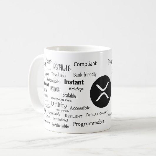 Ripple XRP Crypto-Tasse Kaffeetasse (Vorderseite Links)