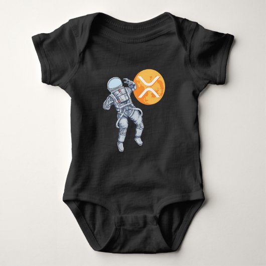 Ripple XRP Kryptowährung - Crypto Astronaut Baby Strampler (Vorderseite)