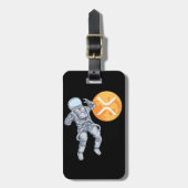 Ripple XRP Kryptowährung - Crypto Astronaut Gepäckanhänger (Vorderseite vertikal)