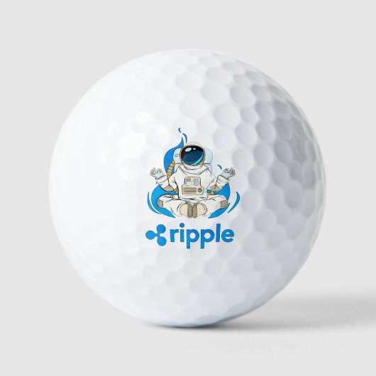 Ripple XRP Kryptowährung - Crypto Astronaut Golfball (Vorderseite)