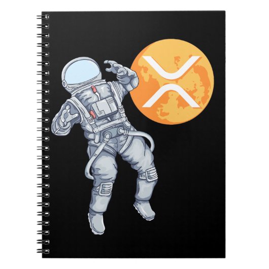 Ripple XRP Kryptowährung - Crypto Astronaut Notizblock (Vorderseite)