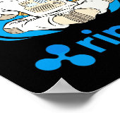 Ripple XRP Kryptowährung-Krypto Astronaut Poster (Ecke)