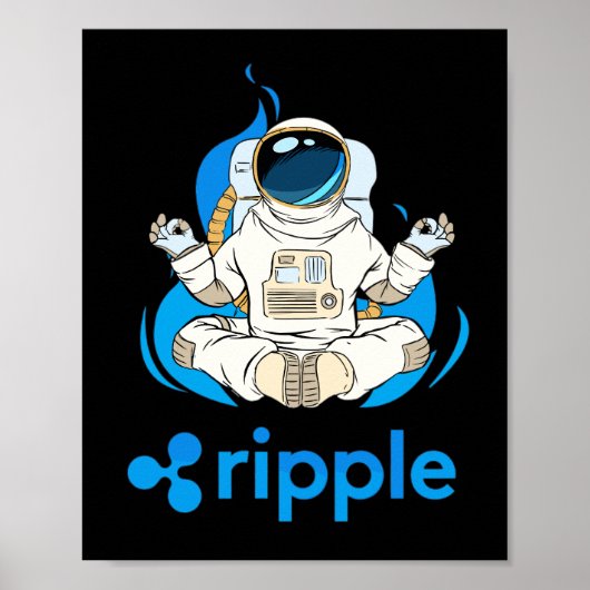 Ripple XRP Kryptowährung-Krypto Astronaut Poster (Vorne)