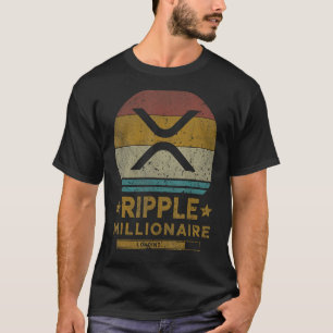 Ripple (XRP) Münze Lustiger Ripple Millionär Vinta T-Shirt
