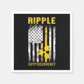 Ripple XRP US Flag American Cryptocurrency Gift Serviette (Vorderseite)