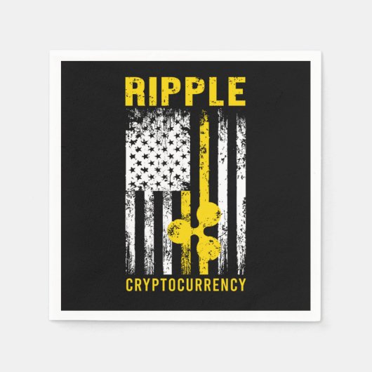 Ripple XRP US Flag American Cryptocurrency Gift Serviette (Vorderseite)