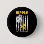 Ripple XRP US Flag American Cryptowährung Geschenk Button (Vorderseite)
